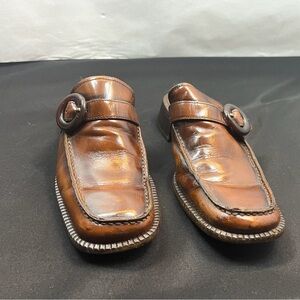 Vintage Prada Leather Sabot w/ Buckle